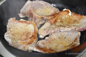 豚ロース肉と野菜のさっぱり炒め煮工程2