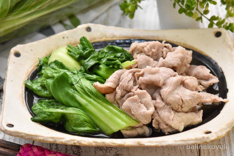 豚肉と青梗菜の生姜煮
