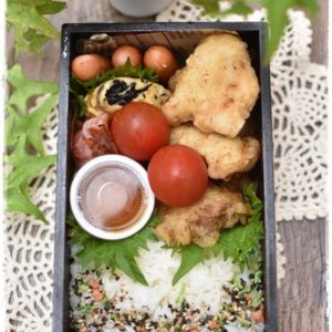 中学生男子弁当｜とり天弁当｜ひじき入りの卵焼き｜気がつけば肉系ばっかりのお弁当